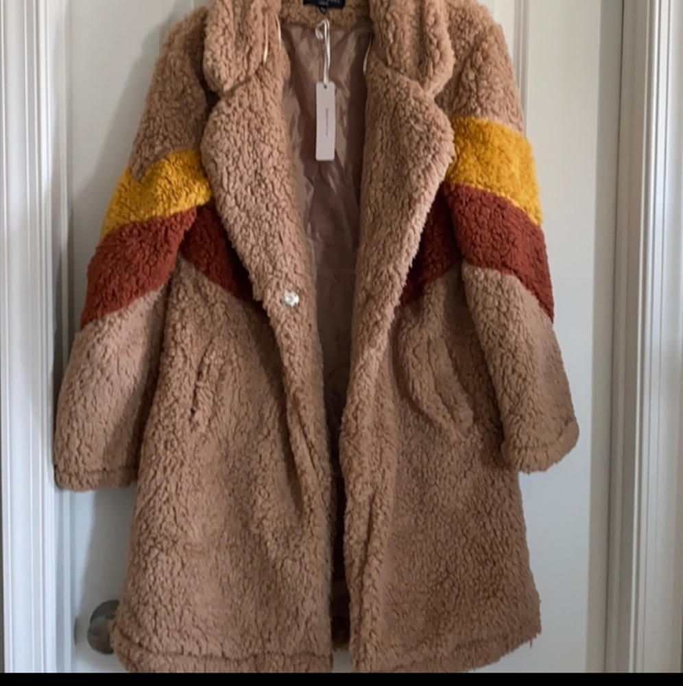 Striped Teddy Coat
